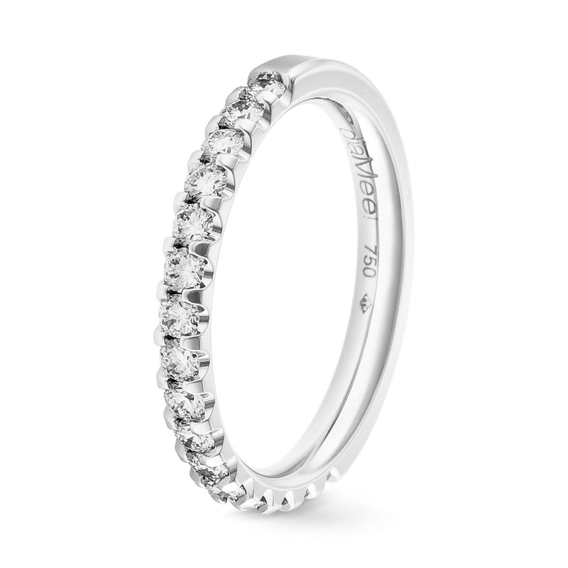 Prong-set Prestige Diamond Wedding Ring - Half circle 2 MM / 0.5 CARAT