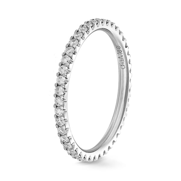 Prong- Set Prestige Black Diamond Eternity Ring  1.5 MM / 0.50 CARAT