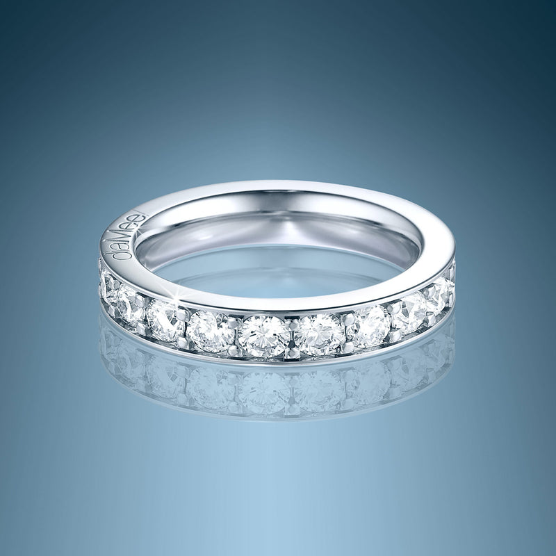 Alliance Diamants Serti 4 grains-rails - Tour complet 3.5 mm / 3 carats