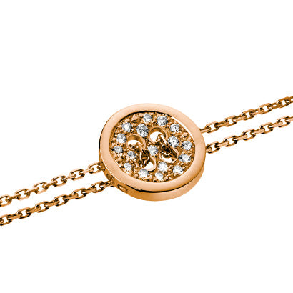 Love Bouton "Ultra Féminine" Or 750 + Diamants + Double Bracelet Or