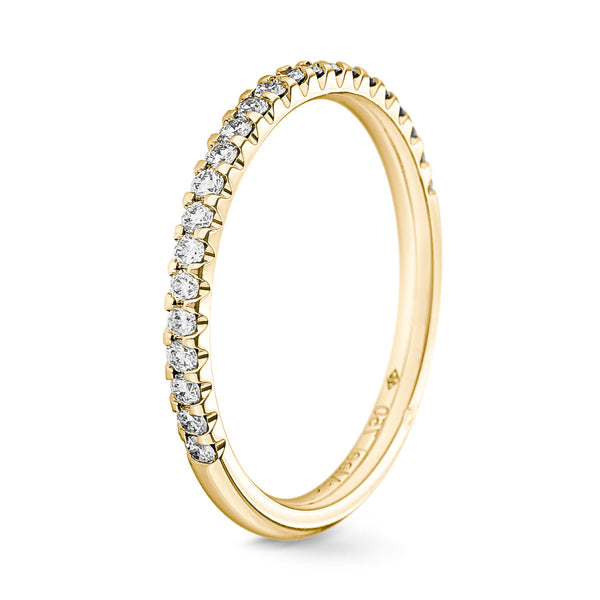 Prong-set Prestige Diamond Wedding Ring - Half circle 1.5 MM / 0.25 Carat