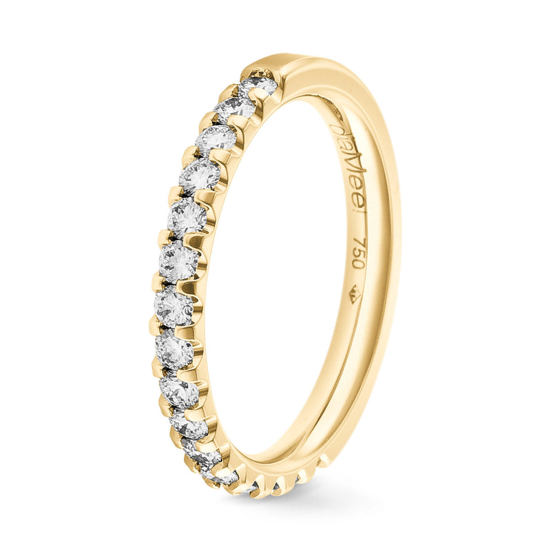 Prong-set Prestige Diamond Wedding Ring - Half circle 2 MM / 0.5 CARAT