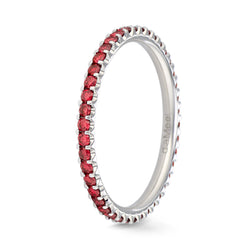 Prestige 2 Prong Setting Ruby Ring - Full Tour 1.5 mm / 0.50 carat