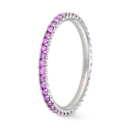 Violet sapphires Prestige 2 prong setting - Full circle 1.5 mm / 0.50 carat