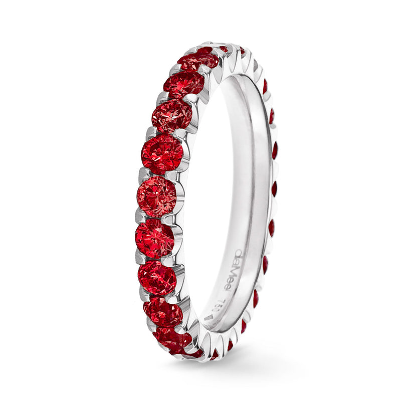Prestige 2 Prong Setting Ruby Ring - Full Tour 2.5 mm / 1.50 carat