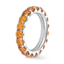 Anillo de espesartita Serti 2 puntas - Vuelta completa 3,5 mm / 3 quilates