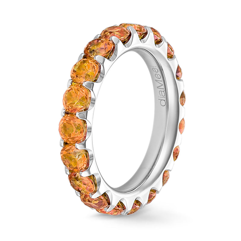 Spessartite Ring Serti 2 prongs - Full circle 3.5 mm / 3 carats