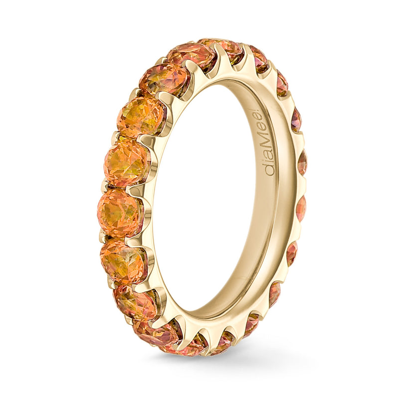 Anillo de espesartita Serti 2 puntas - Vuelta completa 3,5 mm / 3 quilates