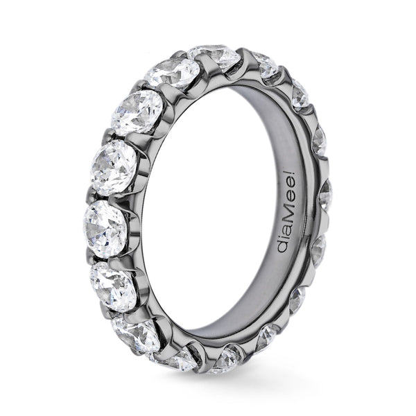 Alliance Diamants Serti 2 griffes Prestige - Or noir - Tour complet 3.5 mm / 3 carats