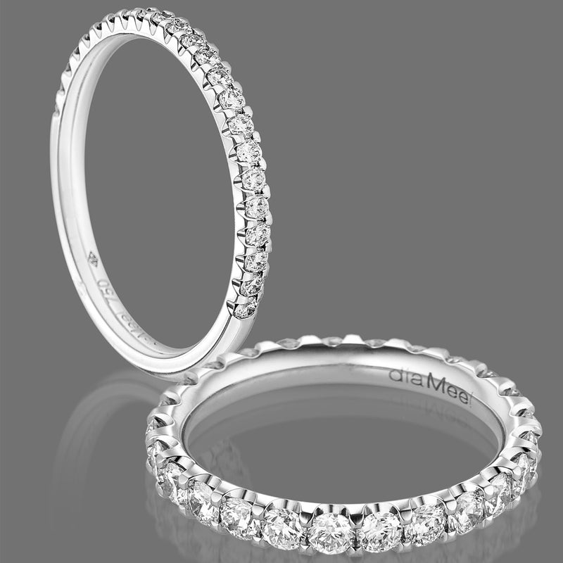 Alliance Diamants Serti 2 griffes Prestige - Demi tour 1.75 mm / 0,37 carat