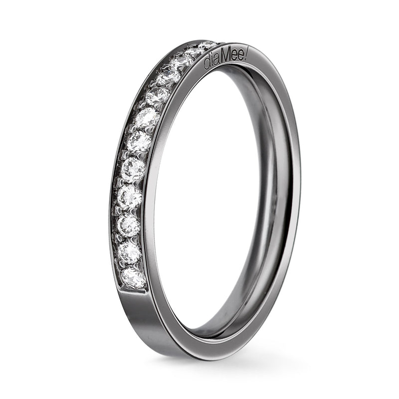 Alliance Diamants Serti 4 grains-rails Or noir - 2/3 tour 1.75 mm / 0,5 carat