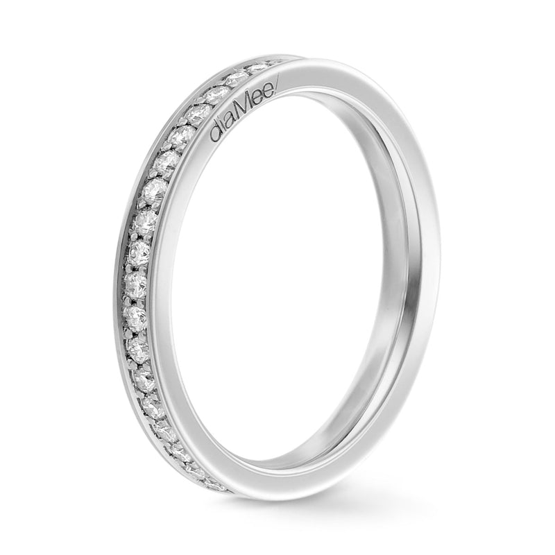 Eternity channel set diamond ring  1.5 mm / 0.50 carat