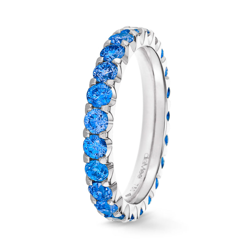 Prestige anillo de zafiros azules con 2 puntas - tamaño completo 2,5 mm / 1,50 quilates