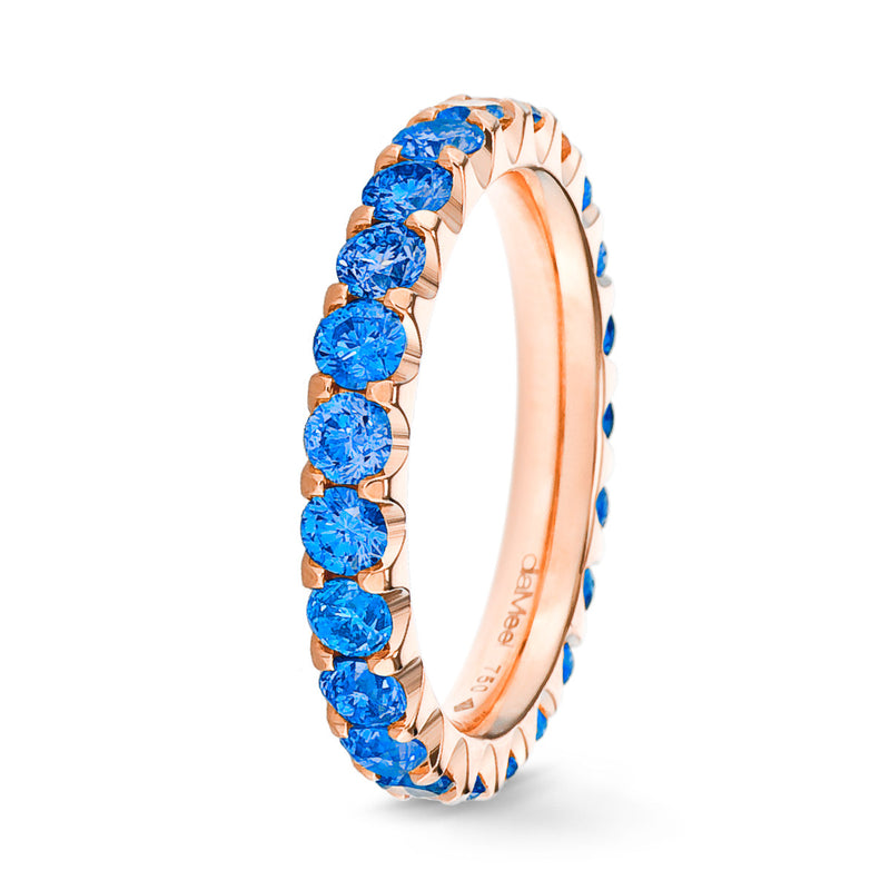 Prestige anillo de zafiros azules con 2 puntas - tamaño completo 2,5 mm / 1,50 quilates