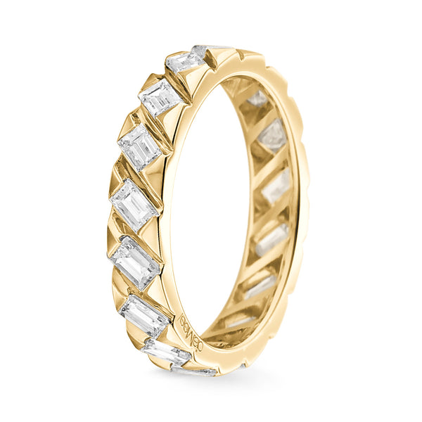 Geeldo Baguette Diamond Wedding Band