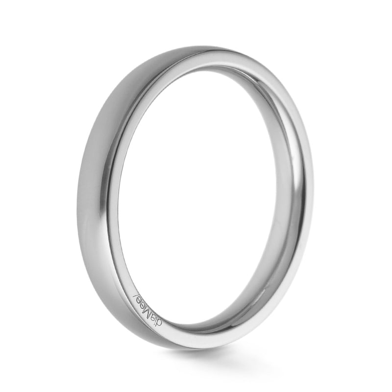 Smooth Platinum Wedding Ring 3.5 mm