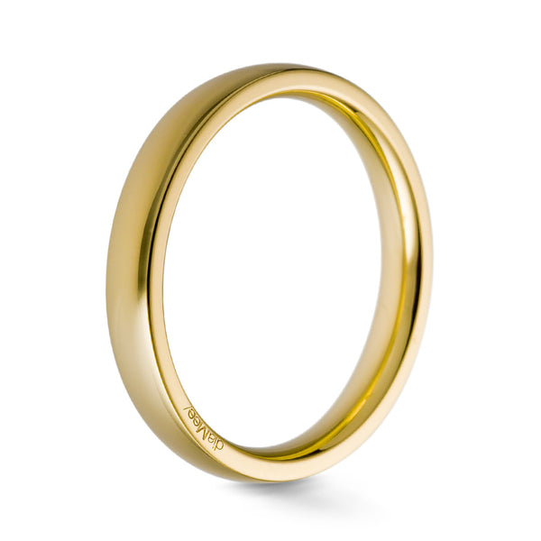 Smooth Gold Wedding Band 3.5 mm