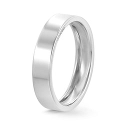 Smooth Platinum Wedding Ring 4 mm