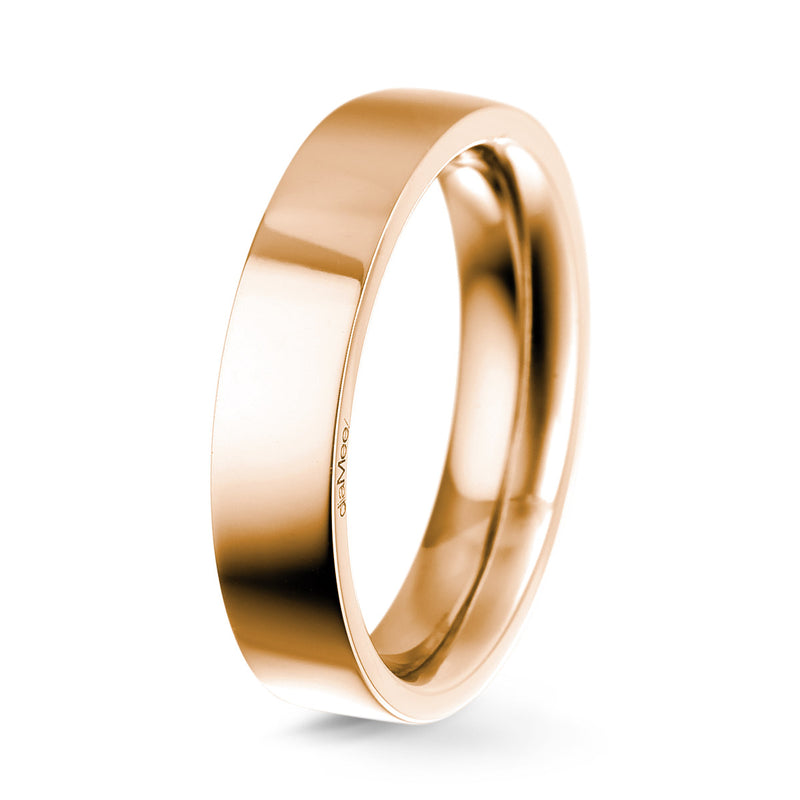 Gold Wedding Band Lisse 5 mm Plate