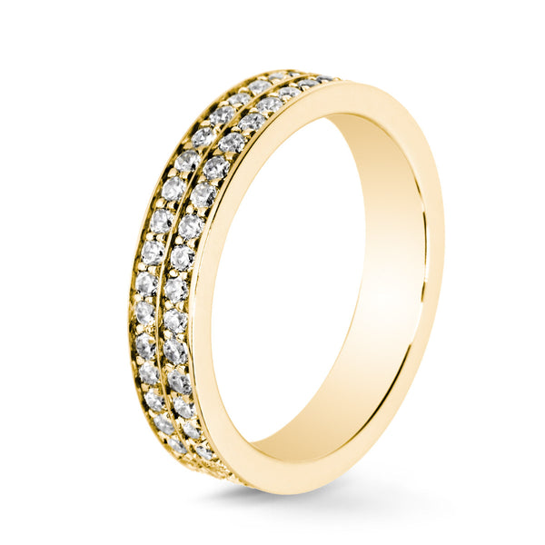 Anillo de diamantes Lovelines - 2 filas