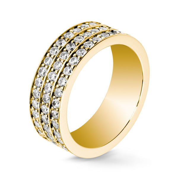 Anillo de diamantes Lovelines - 3 filas