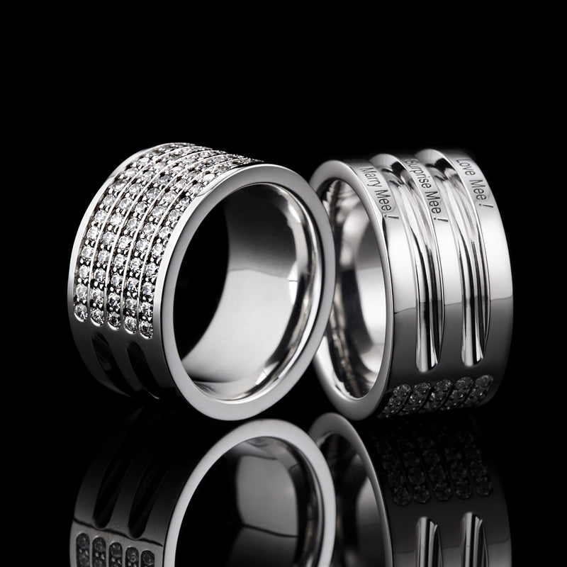 Bague Diamants Lovelines - 2 rangs or noir