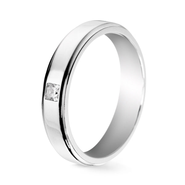 One4Mee Diamond Wedding Band - Square 0.1 ct