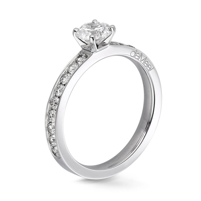 Engagement ring - Collection N ° 01 Paving white diamonds