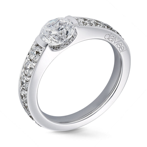 Bague de fiancailles - Collection N°02 Pavage diamants blancs