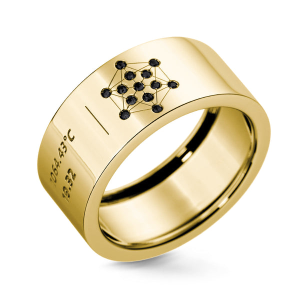 Anillo de diamantes negros Atomeec