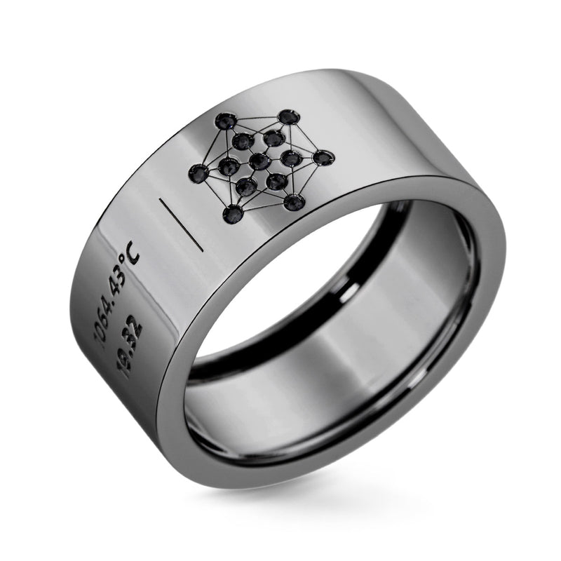 Anillo de diamantes negros Atomeec