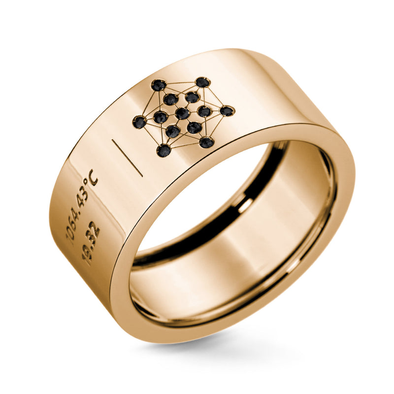 Anillo de diamantes negros Atomeec