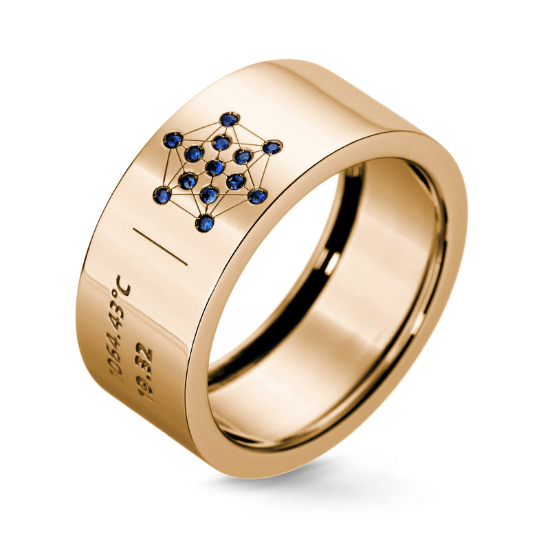Anillo Atomeec de zafiros azules