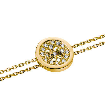 Love Bouton "Ultra Féminine" Or 750 + Diamants + Double Bracelet Or